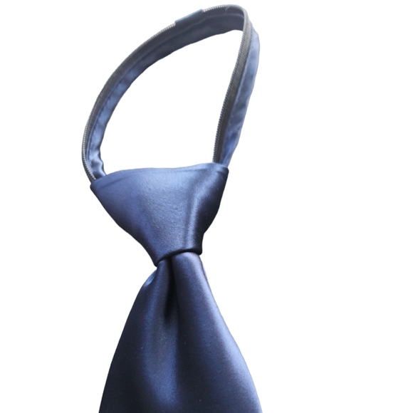 Architect Zipper Ties Rose Gold paisley and Blue - Picture 5 of 7